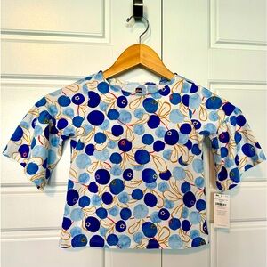 NWT Tea Bell Sleeve Top in Swedish Blueberries